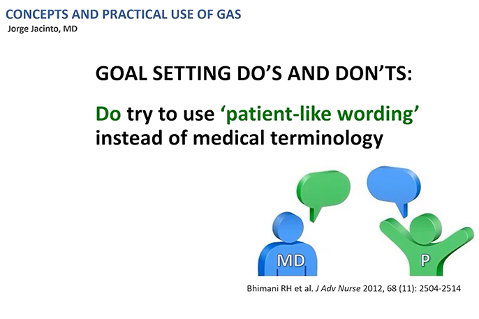 Concepts and Practical use of GAS (Goal Attainment Scale)